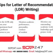 Letter of Recommendation (LoR) writing